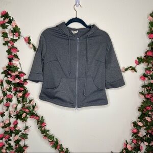 Renee Lauren Gray Zip Up Hoodie Womens a Medium
